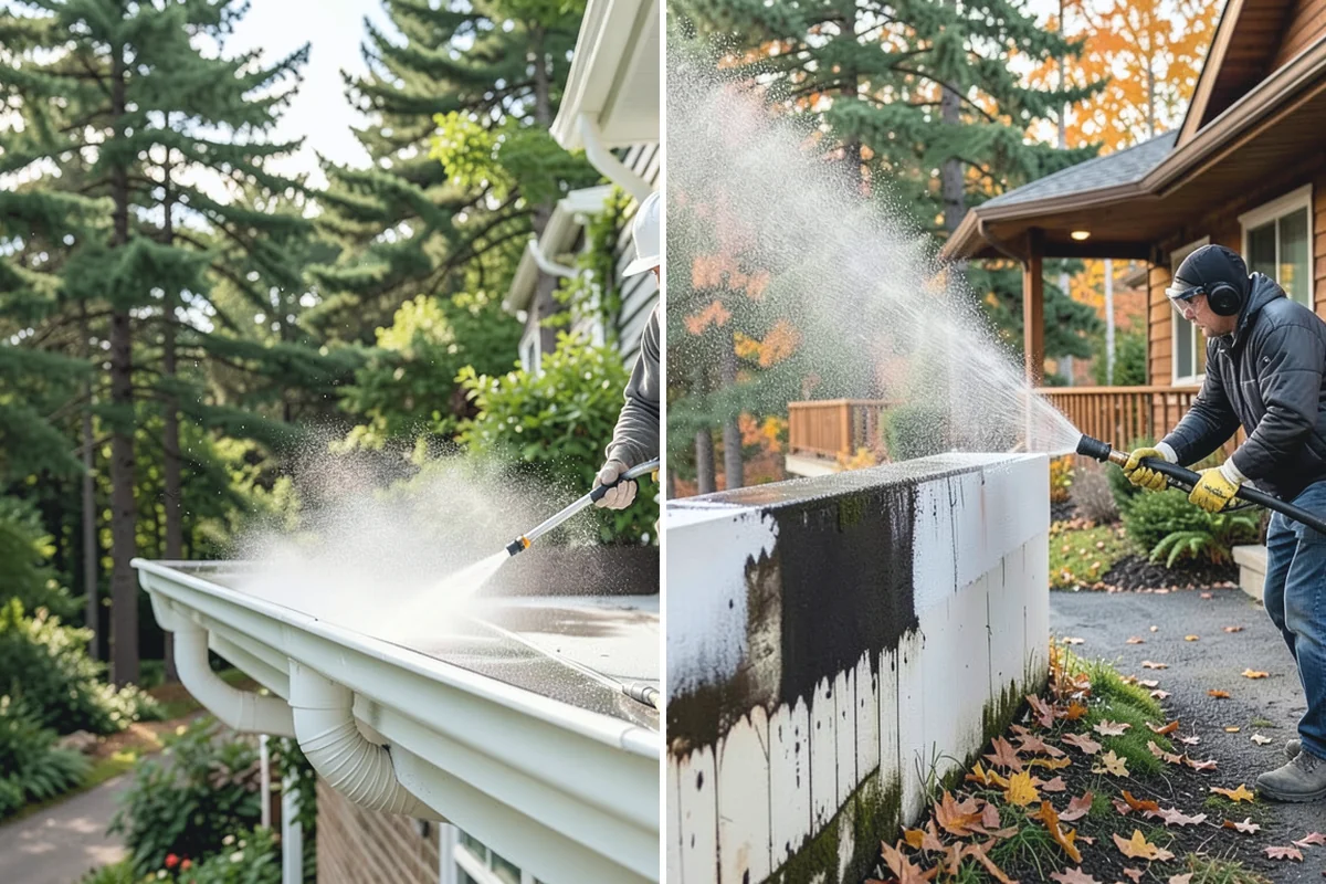 House Wash & Roof Cleaning Package in Medina, King County, WA - Protect landscaping and inspect roof and siding