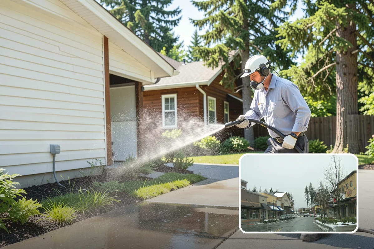 House Wash & Roof Cleaning Package in Mill Creek, Snohomish County, WA - Addresses the two fastest-greening surfaces in one trip