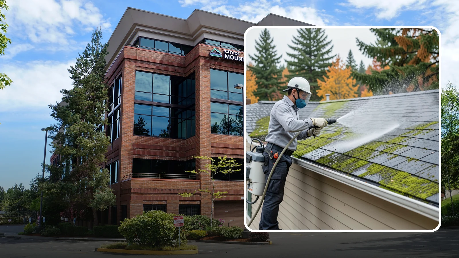 House Wash & Roof Cleaning Package in Mountlake Terrace, Snohomish County, WA - We combine a full house soft wash with a roof cleaning to tackle the two biggest algae targets on your Washington home in one...