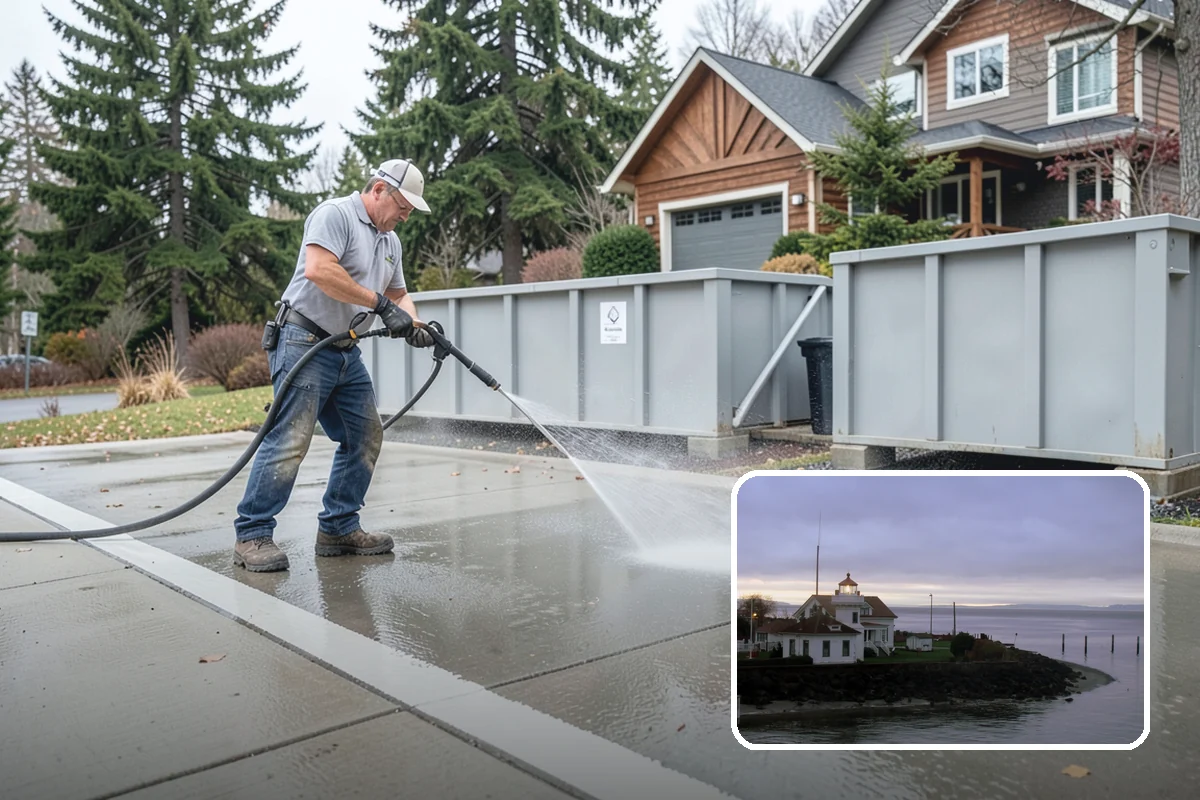 House Wash & Roof Cleaning Package in Mukilteo, Snohomish County, WA - Addresses the two fastest-greening surfaces in one trip
