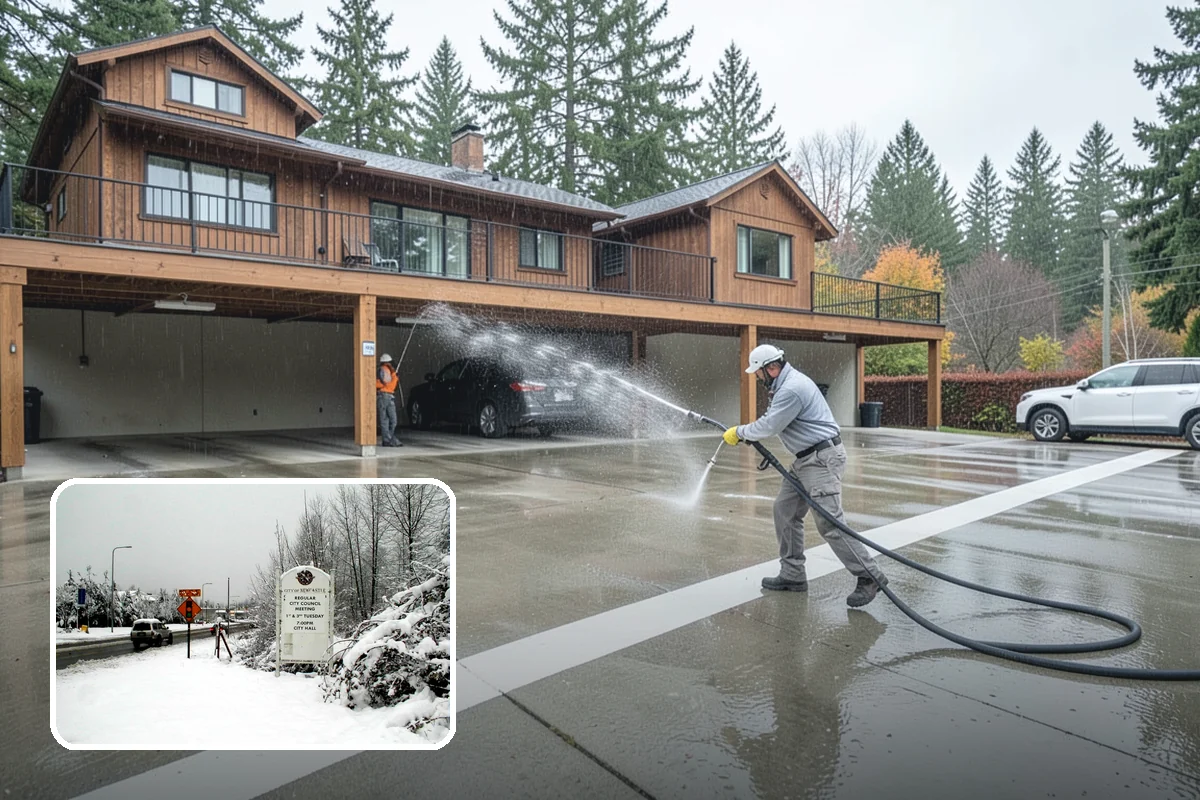 House Wash & Roof Cleaning Package in Newcastle, King County, WA - Addresses the two fastest-greening surfaces in one trip
