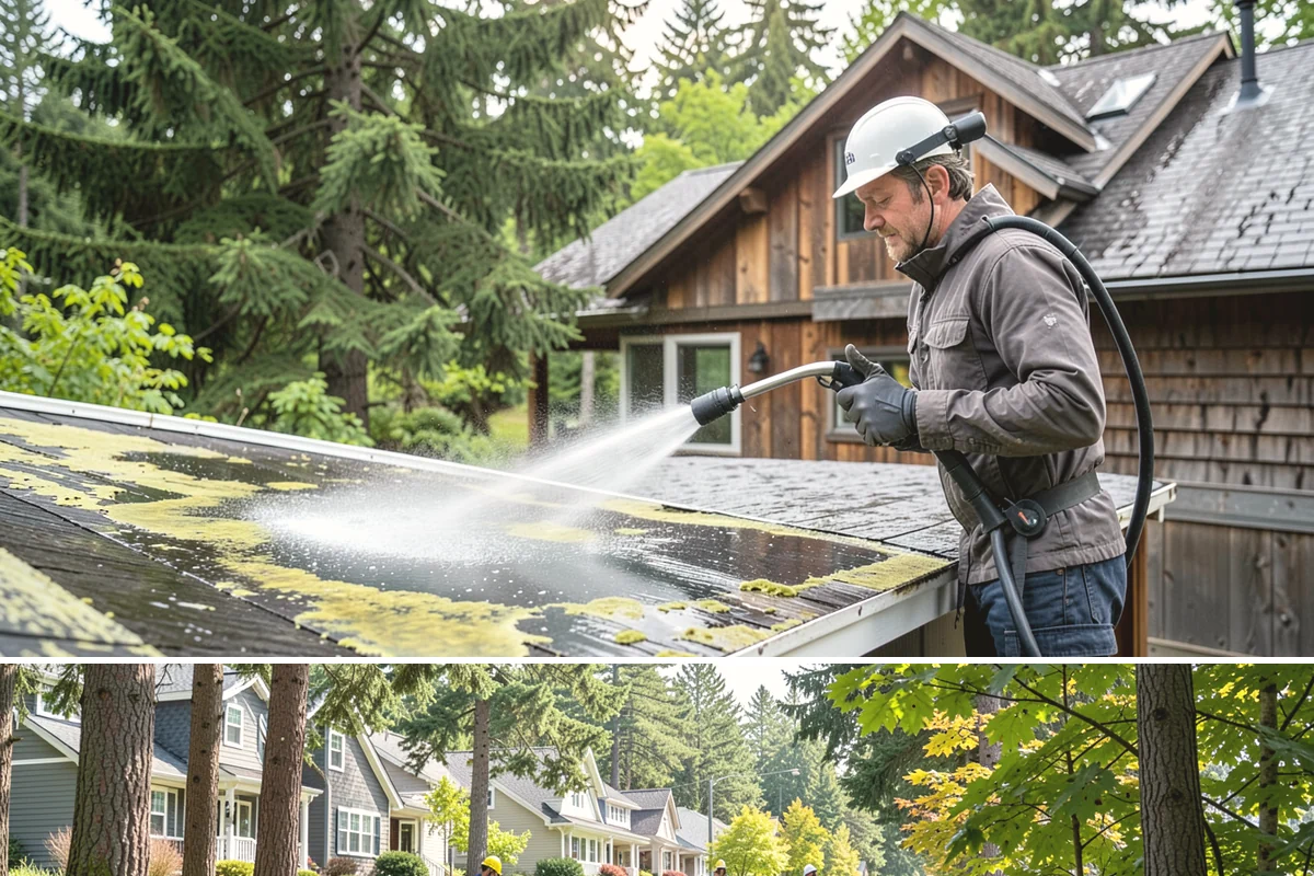 House Wash & Roof Cleaning Package in Normandy Park, King County, WA - Book this package in late spring or summer when a stretch of dry days lets both surfaces cure clean.