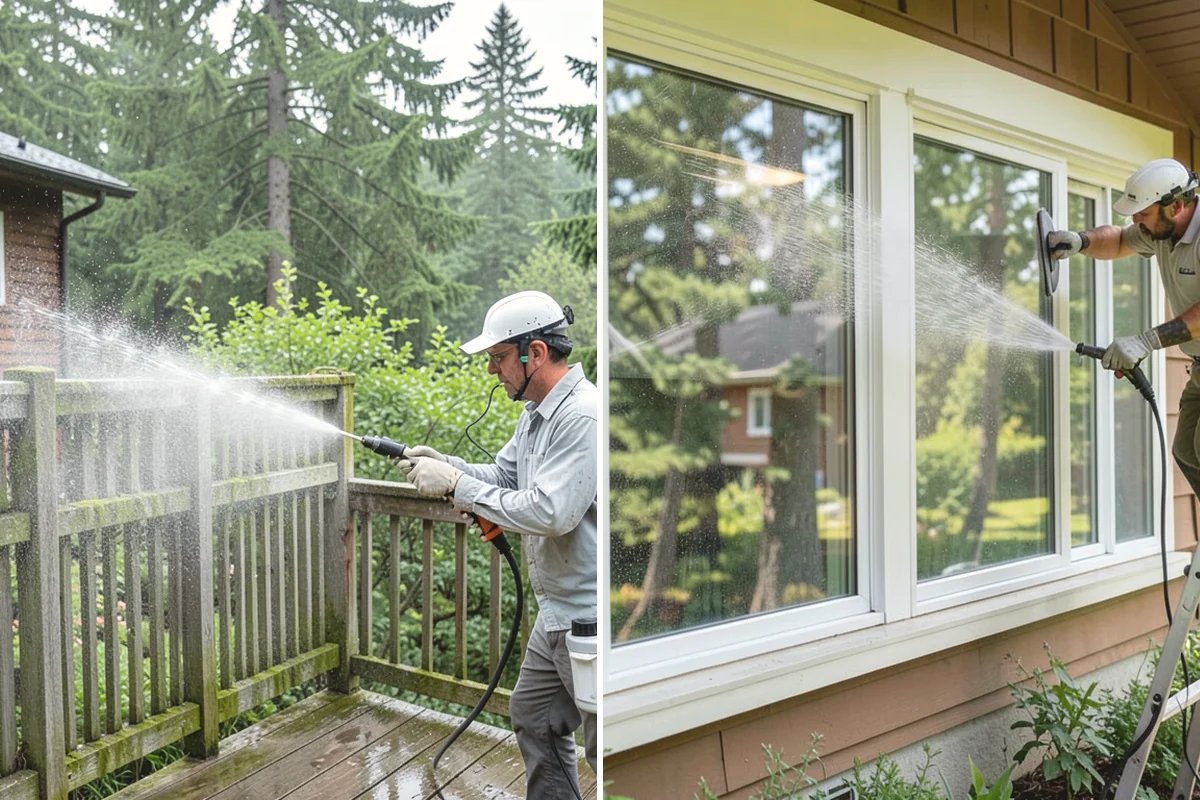 House Wash & Roof Cleaning Package in Oak Harbor, Island County, WA - Protect landscaping and inspect roof and siding