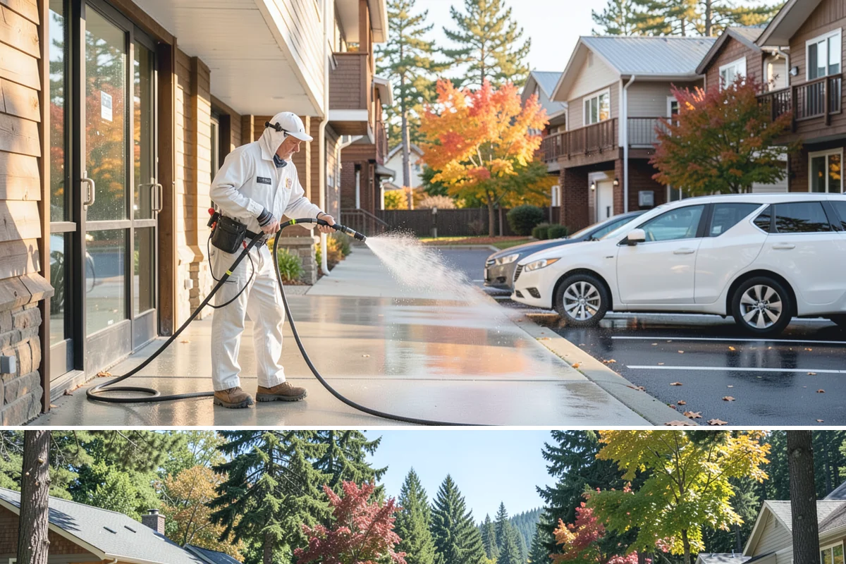 House Wash & Roof Cleaning Package in Orting, Pierce County, WA - Book this package in late spring or summer when a stretch of dry days lets both surfaces cure clean.