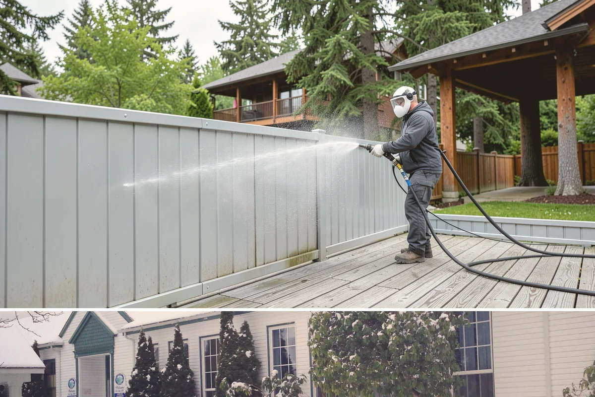House Wash & Roof Cleaning Package in Pacific, King County, WA - Book this package in late spring or summer when a stretch of dry days lets both surfaces cure clean.
