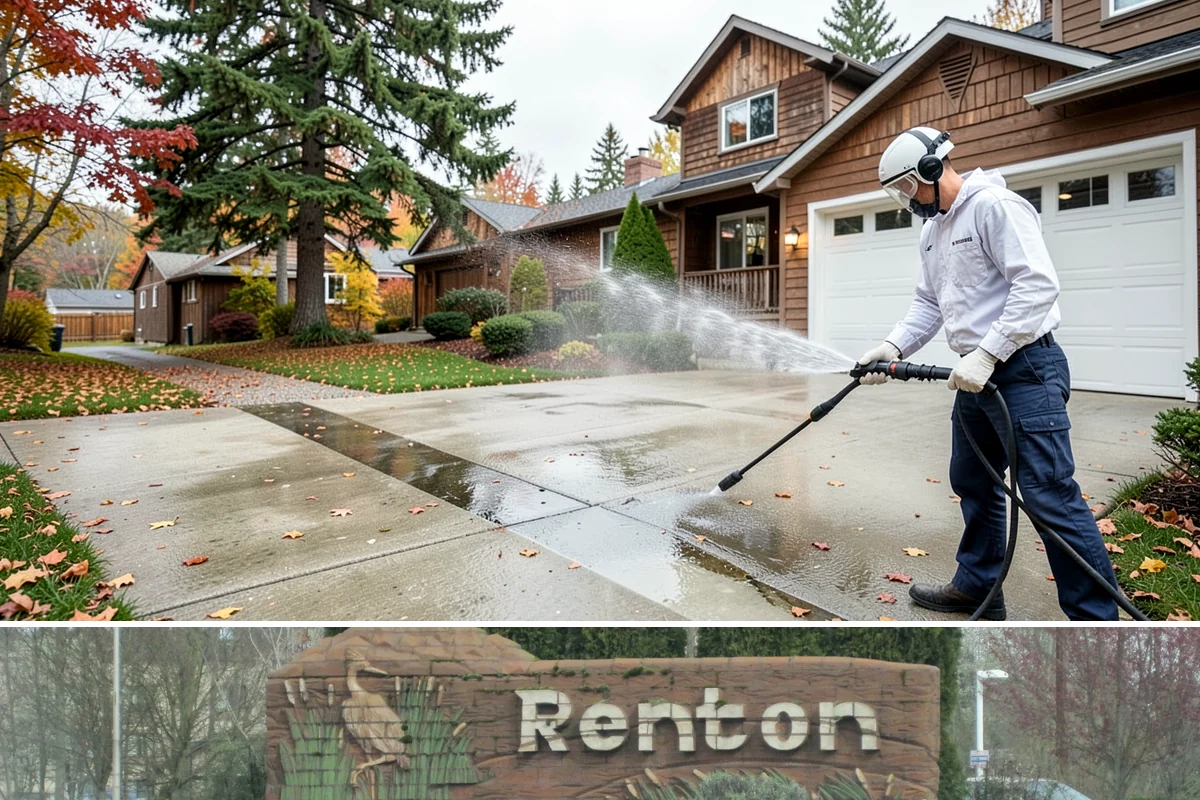 House Wash & Roof Cleaning Package in Renton, King County, WA - Book this package in late spring or summer when a stretch of dry days lets both surfaces cure clean.