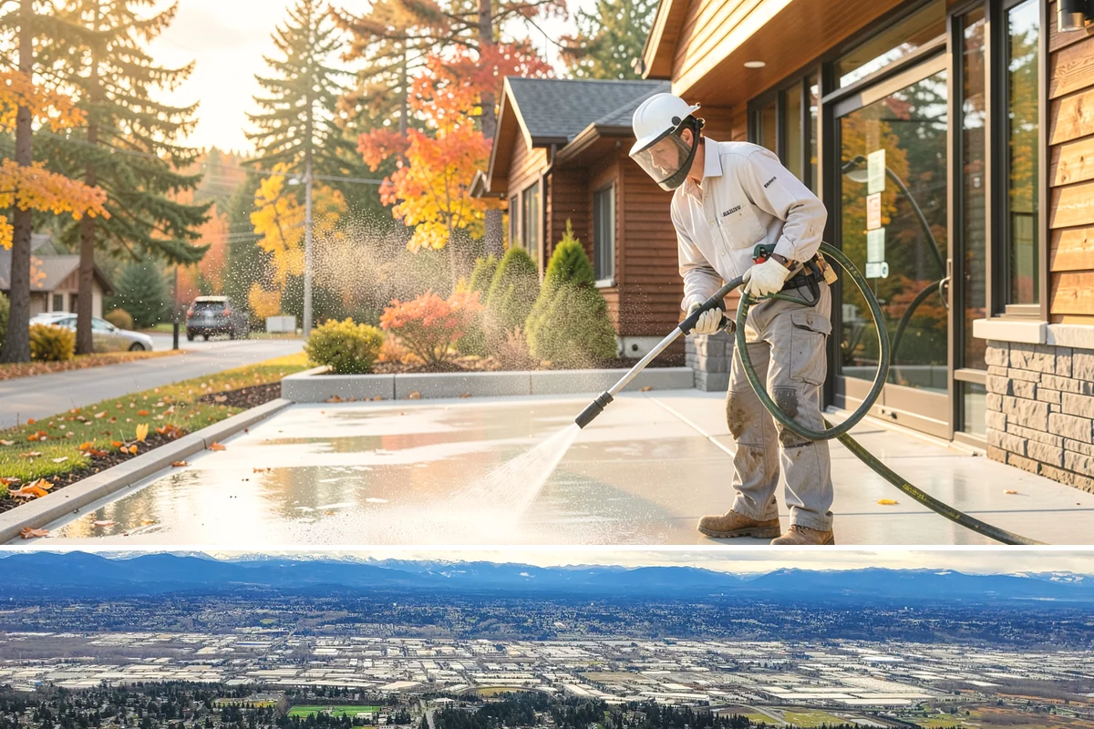 House Wash & Roof Cleaning Package in SeaTac, King County, WA - Book this package in late spring or summer when a stretch of dry days lets both surfaces cure clean.