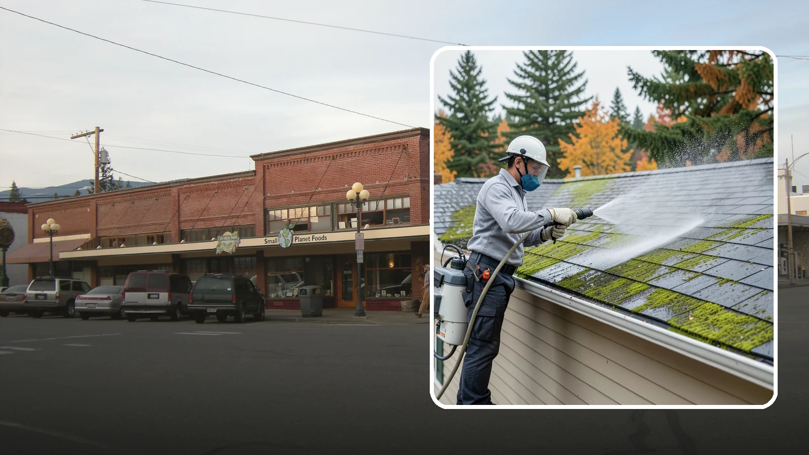 House Wash & Roof Cleaning Package in Sedro-Woolley, Skagit County, WA - We combine a full house soft wash with a roof cleaning to tackle the two biggest algae targets on your Washington home in one...