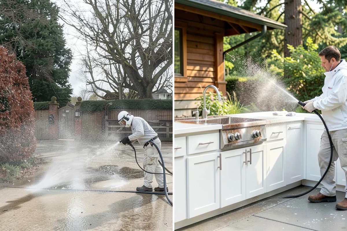 House Wash & Roof Cleaning Package in Shoreline, King County, WA - Protect landscaping and inspect roof and siding