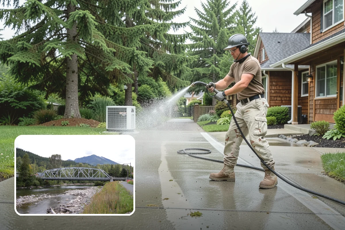 House Wash & Roof Cleaning Package in Skykomish, King County, WA - Addresses the two fastest-greening surfaces in one trip