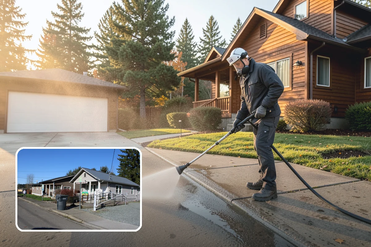 House Wash & Roof Cleaning Package in South Prairie, Pierce County, WA - Addresses the two fastest-greening surfaces in one trip
