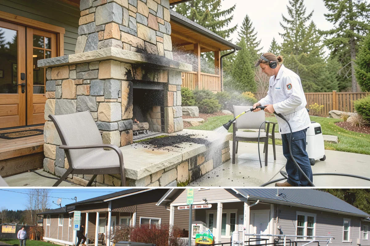 House Wash & Roof Cleaning Package in South Prairie, Pierce County, WA - Book this package in late spring or summer when a stretch of dry days lets both surfaces cure clean.