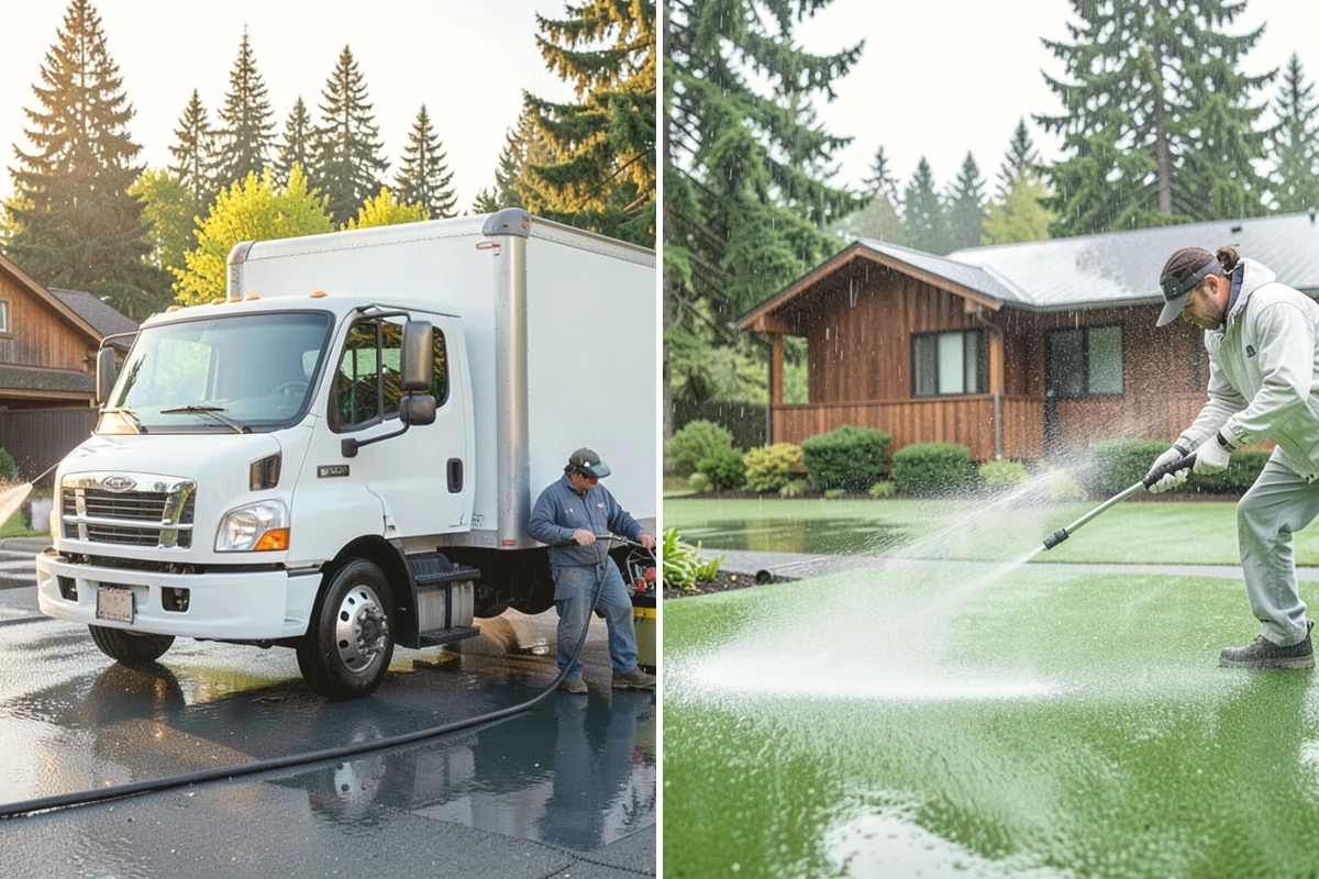 House Wash & Roof Cleaning Package in Steilacoom, Pierce County, WA - Protect landscaping and inspect roof and siding