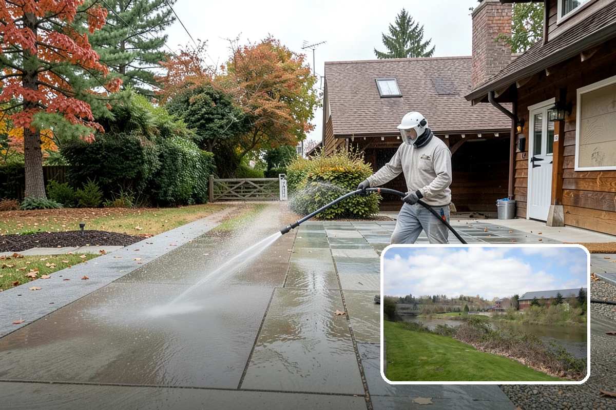 House Wash & Roof Cleaning Package in Tukwila, King County, WA - Addresses the two fastest-greening surfaces in one trip