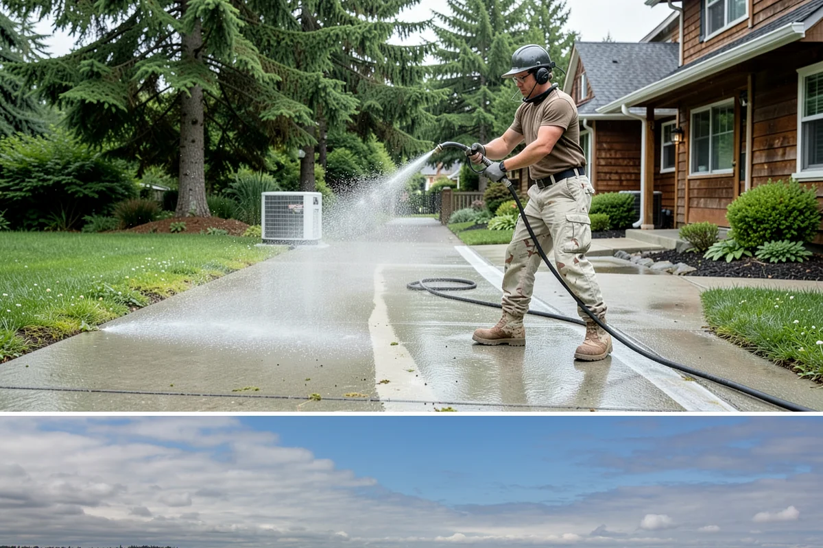 House Wash & Roof Cleaning Package in University Place, Pierce County, WA - Book this package in late spring or summer when a stretch of dry days lets both surfaces cure clean.