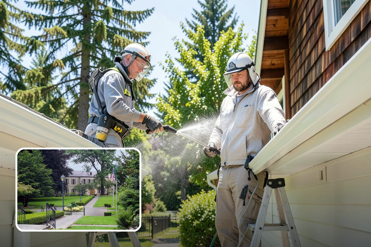 House Wash & Roof Cleaning Package in Woodinville, King County, WA - Addresses the two fastest-greening surfaces in one trip