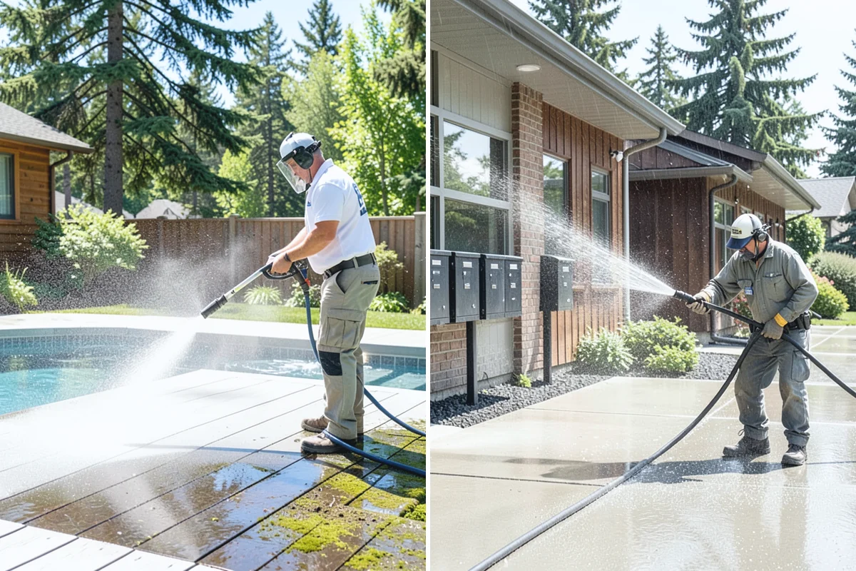 House Wash & Roof Cleaning Package in Woodinville, King County, WA - Protect landscaping and inspect roof and siding