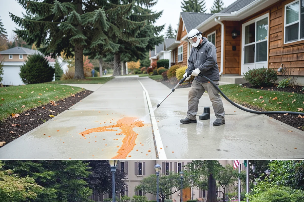 House Wash & Roof Cleaning Package in Woodinville, King County, WA - Book this package in late spring or summer when a stretch of dry days lets both surfaces cure clean.