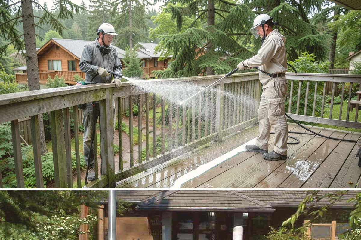 House Wash & Roof Cleaning Package in Yarrow Point, King County, WA - Book this package in late spring or summer when a stretch of dry days lets both surfaces cure clean.