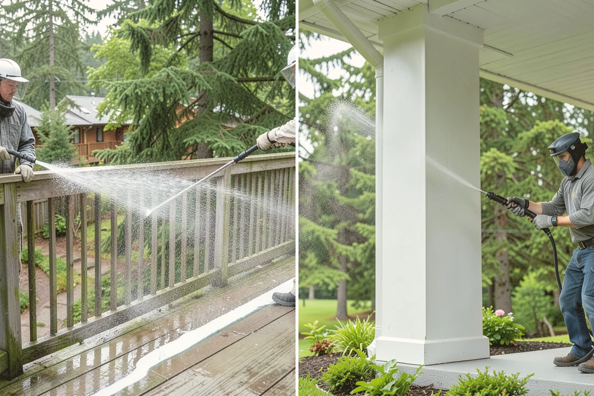 House Washing in Algona, King County, WA - Inspect siding type and note delicate areas like vents and light fixtures