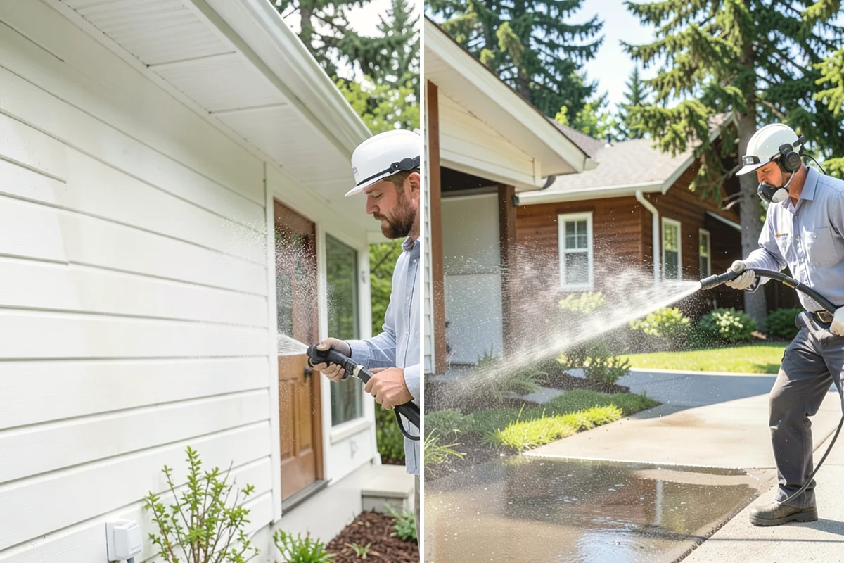 House Washing in Anacortes, Skagit County, WA - Inspect siding type and note delicate areas like vents and light fixtures