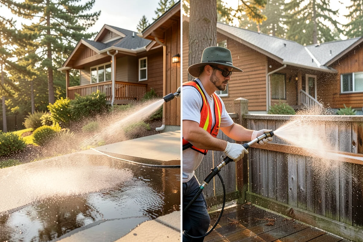 House Washing in Arlington, Snohomish County, WA - Inspect siding type and note delicate areas like vents and light fixtures
