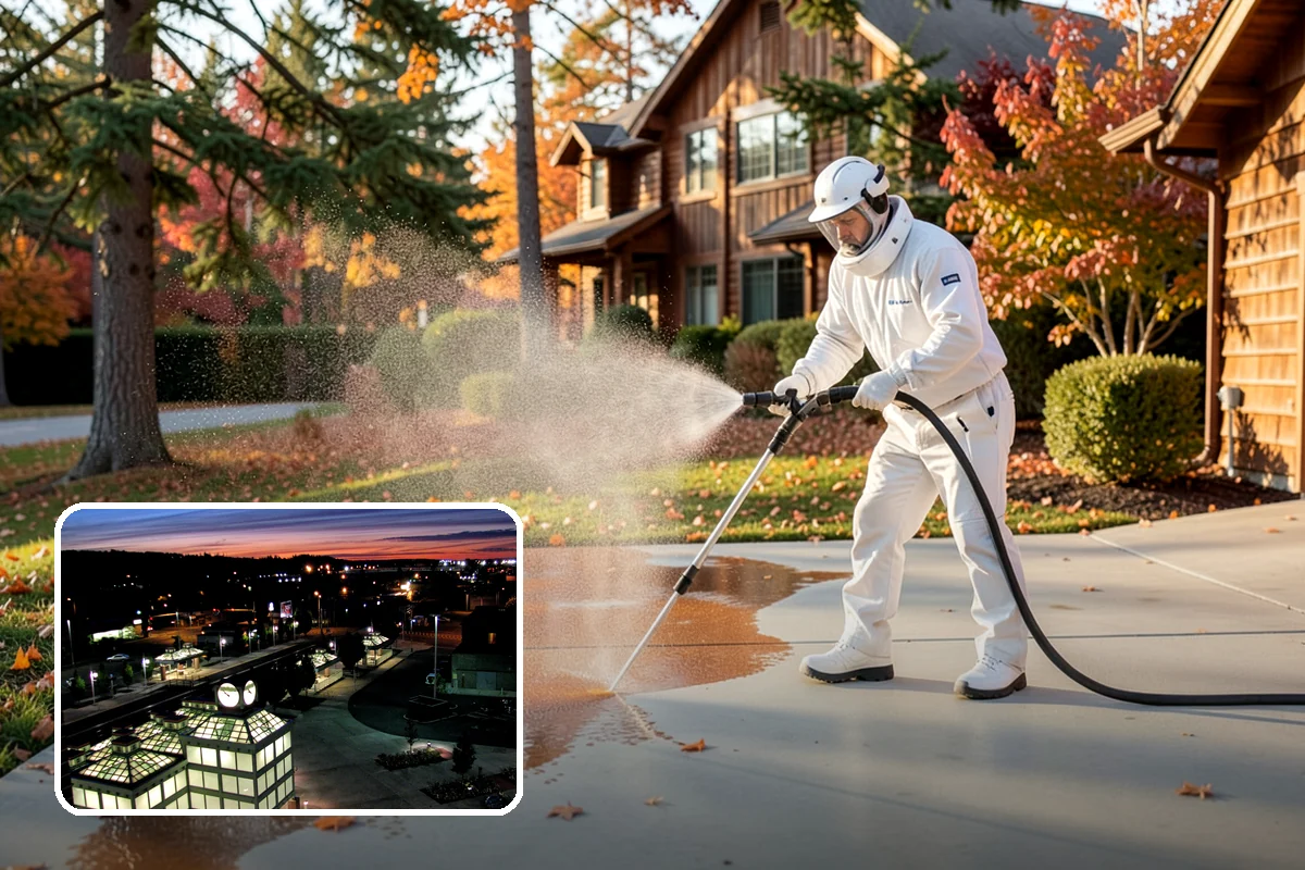 House Washing in Auburn, King County, WA - Removes the tell-tale green sheen that shade and moisture create