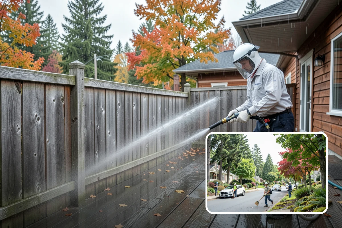 House Washing in Beaux Arts Village, King County, WA - Removes the tell-tale green sheen that shade and moisture create
