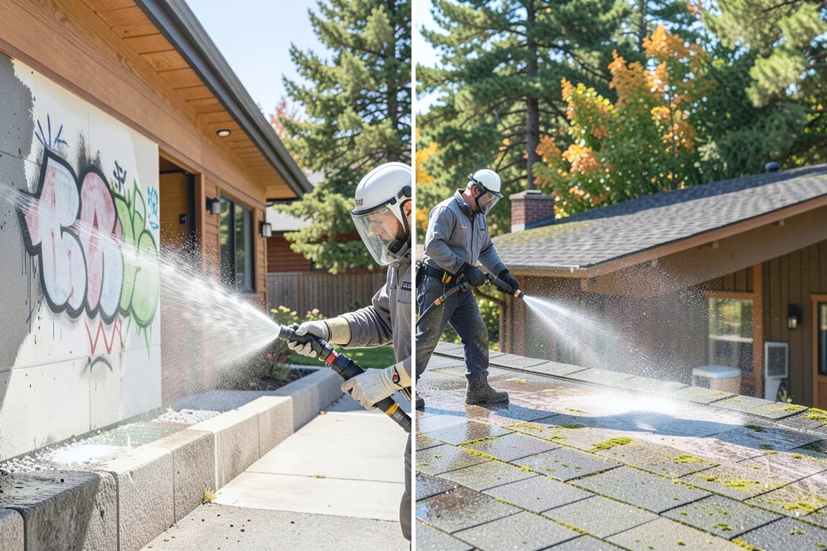 House Washing in Beaux Arts Village, King County, WA - Inspect siding type and note delicate areas like vents and light fixtures