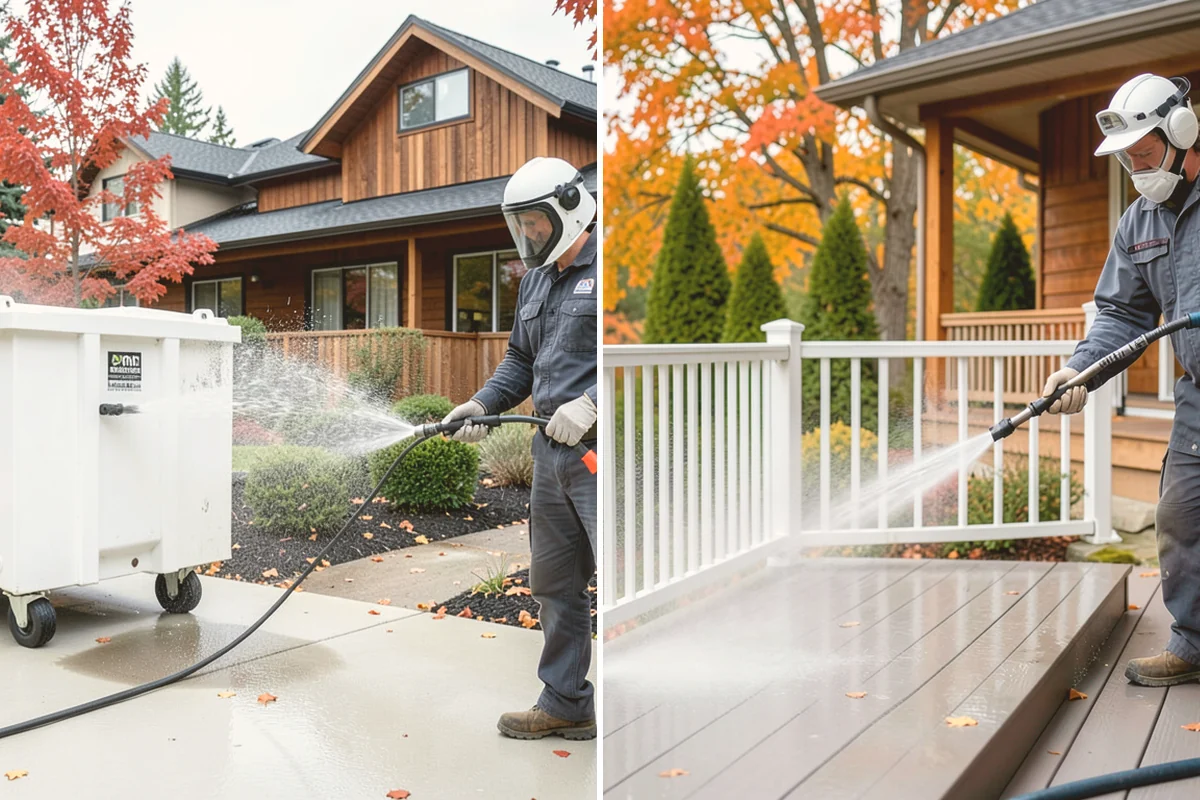 House Washing in Bellevue, King County, WA - Inspect siding type and note delicate areas like vents and light fixtures