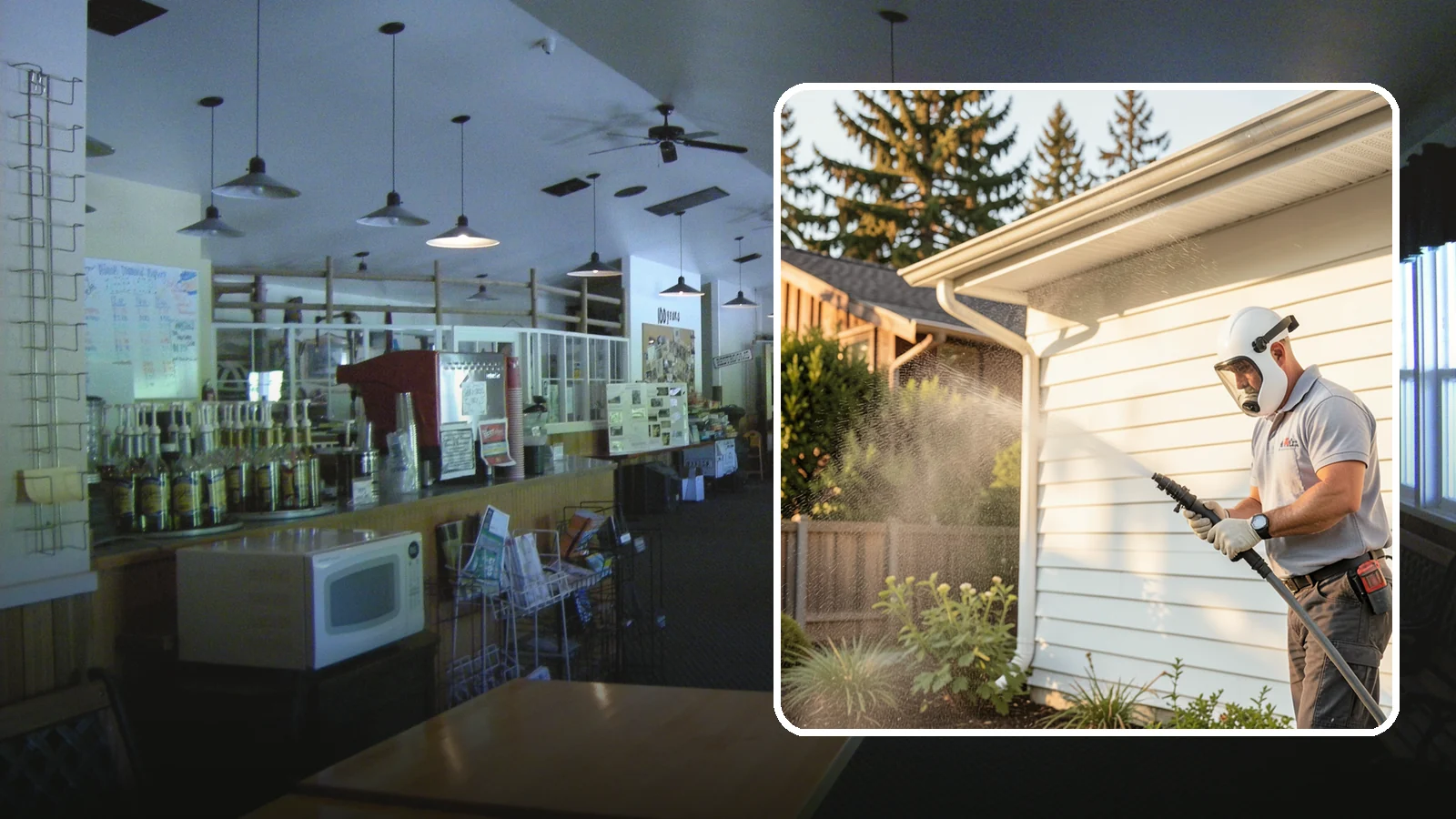 House Washing in Black Diamond, King County, WA - Our house washing lifts the green film, mildew, and grime that Western Washington's damp climate leaves on your siding.