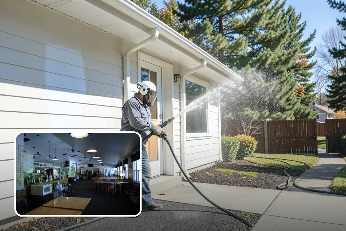 House Washing in Black Diamond, King County, WA - Removes the tell-tale green sheen that shade and moisture create