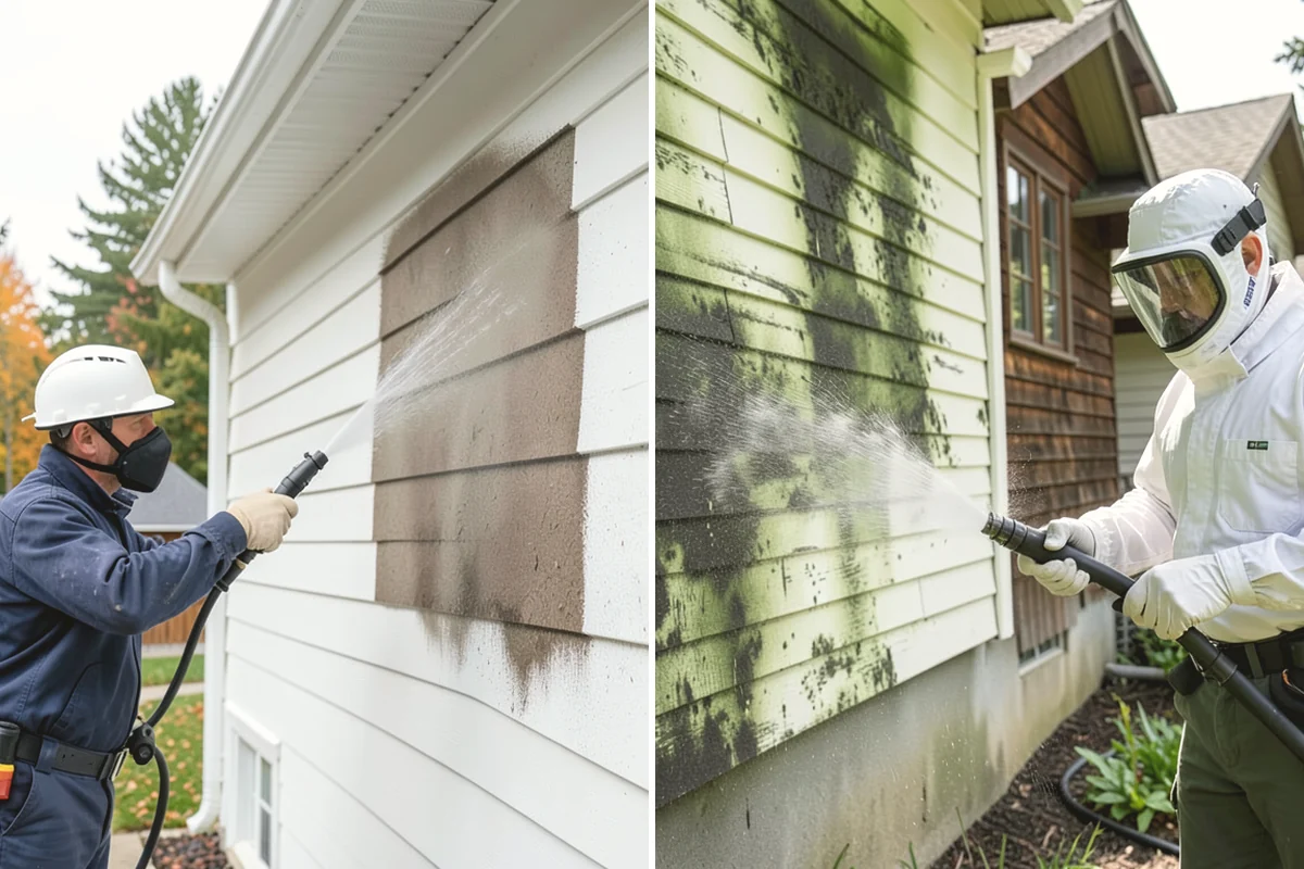 House Washing in Black Diamond, King County, WA - Inspect siding type and note delicate areas like vents and light fixtures