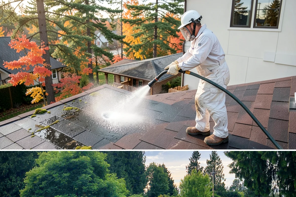 House Washing in Bonney Lake, Pierce County, WA - Late spring through early fall gives the driest windows for treatment to dwell and dry properly before the next rain.