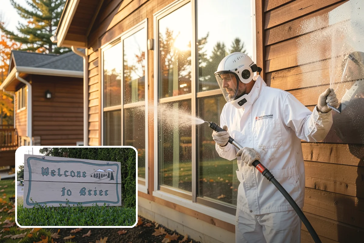 House Washing in Brier, Snohomish County, WA - Removes the tell-tale green sheen that shade and moisture create