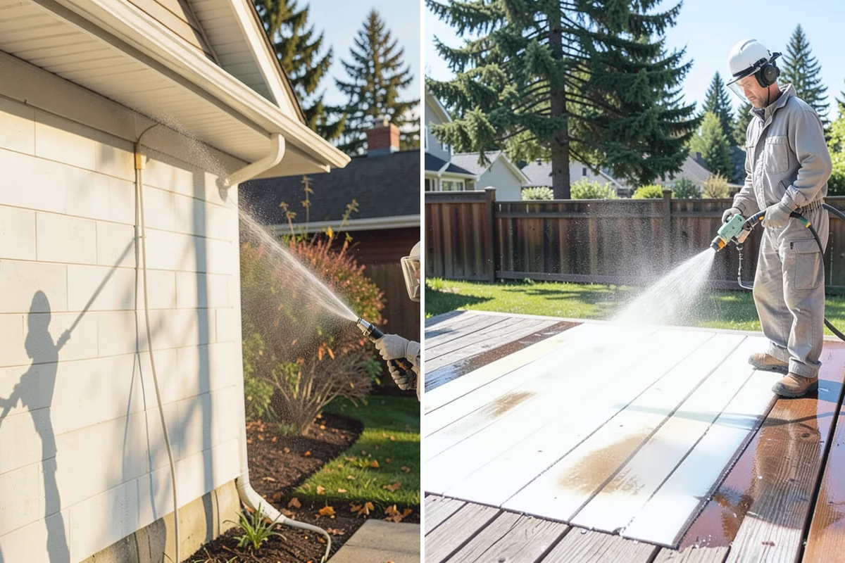 House Washing in Buckley, Pierce County, WA - Inspect siding type and note delicate areas like vents and light fixtures
