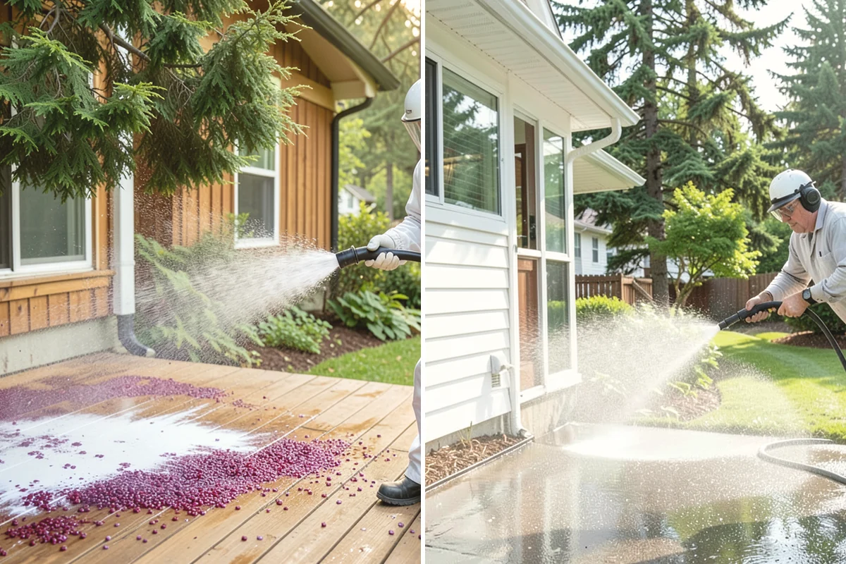 House Washing in Burlington, Skagit County, WA - Inspect siding type and note delicate areas like vents and light fixtures