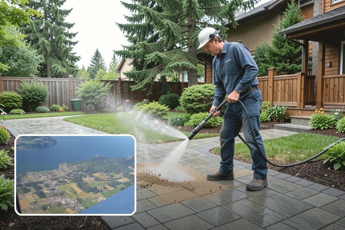 House Washing in Coupeville, Island County, WA - Removes the tell-tale green sheen that shade and moisture create