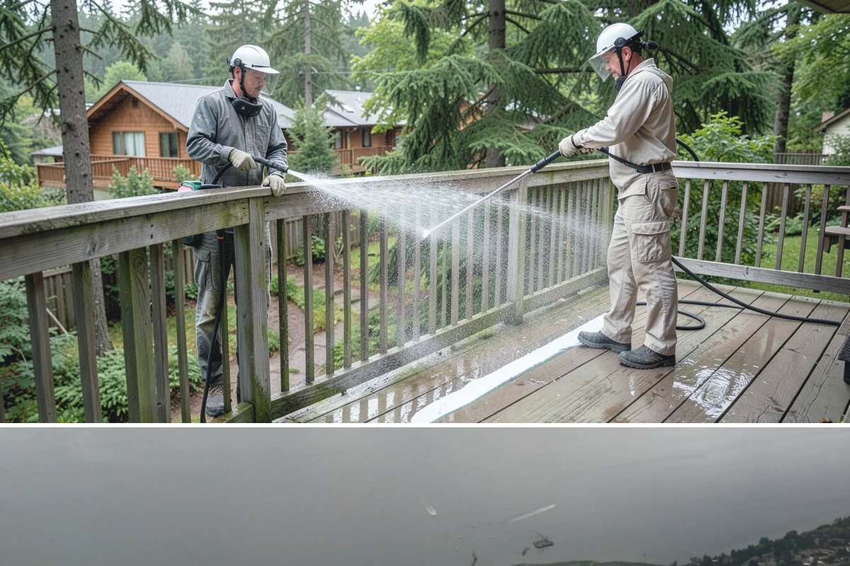 House Washing in Des Moines, King County, WA - Late spring through early fall gives the driest windows for treatment to dwell and dry properly before the next rain.