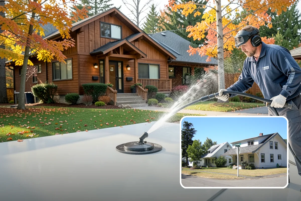 House Washing in DuPont, Pierce County, WA - Removes the tell-tale green sheen that shade and moisture create