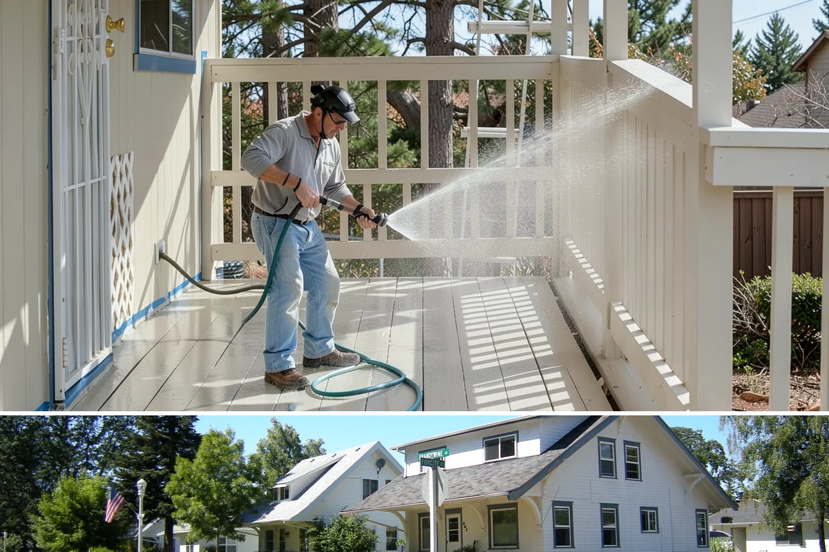 House Washing in DuPont, Pierce County, WA - Late spring through early fall gives the driest windows for treatment to dwell and dry properly before the next rain.