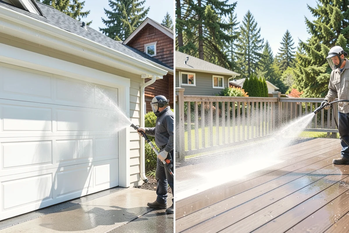 House Washing in Duvall, King County, WA - Inspect siding type and note delicate areas like vents and light fixtures