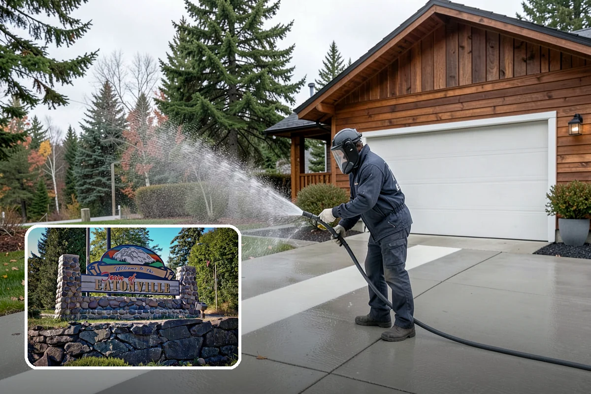 House Washing in Eatonville, Pierce County, WA - Removes the tell-tale green sheen that shade and moisture create