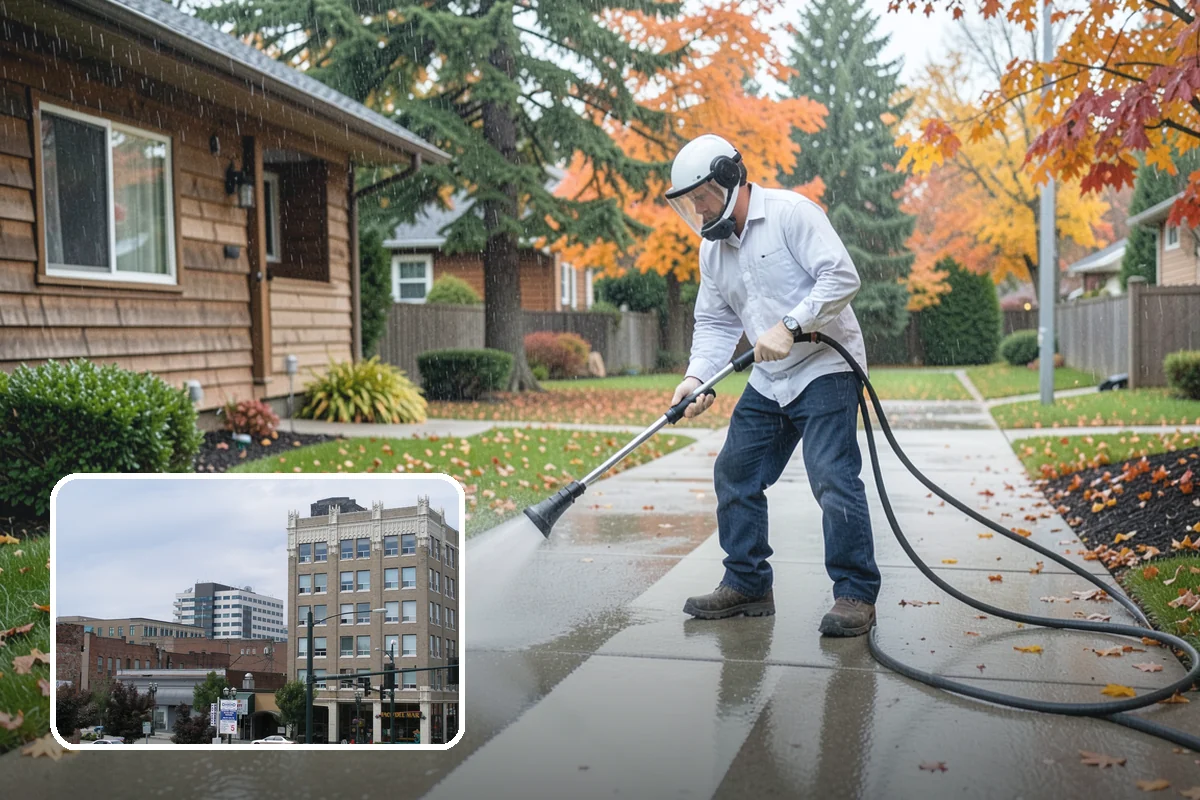 House Washing in Everett, Snohomish County, WA - Removes the tell-tale green sheen that shade and moisture create
