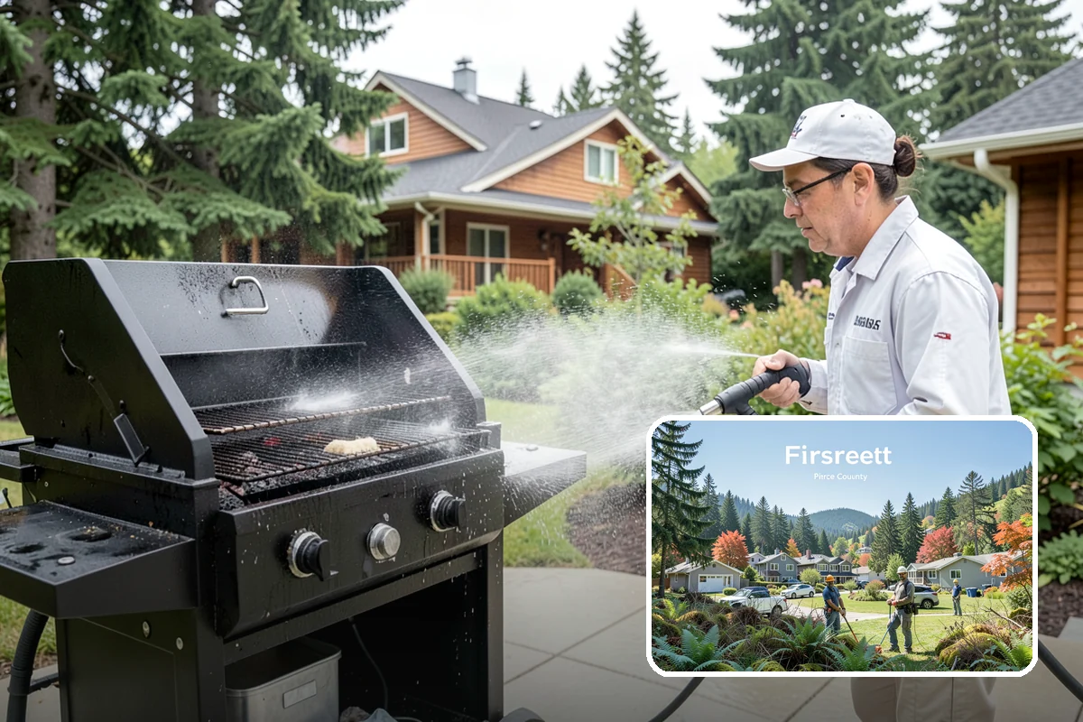 House Washing in Fircrest, Pierce County, WA - Removes the tell-tale green sheen that shade and moisture create