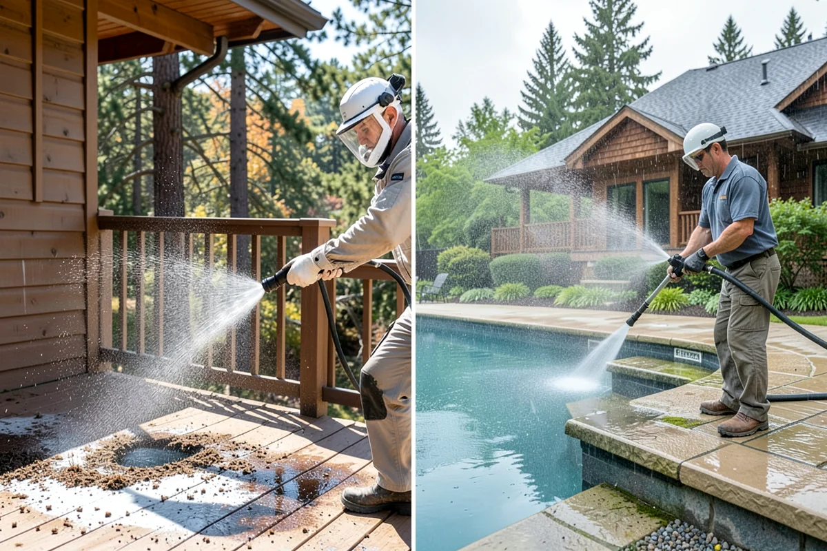 House Washing in Gig Harbor, Pierce County, WA - Inspect siding type and note delicate areas like vents and light fixtures