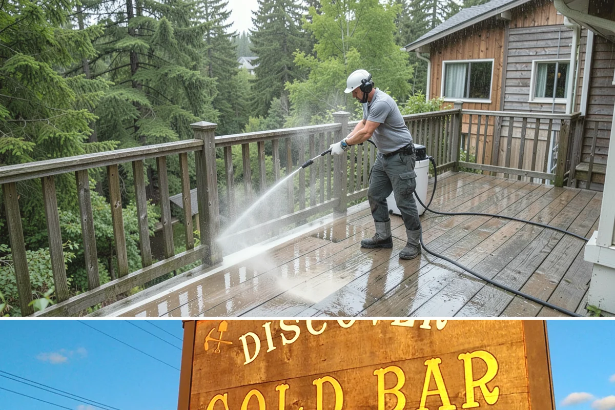 House Washing in Gold Bar, Snohomish County, WA - Late spring through early fall gives the driest windows for treatment to dwell and dry properly before the next rain.