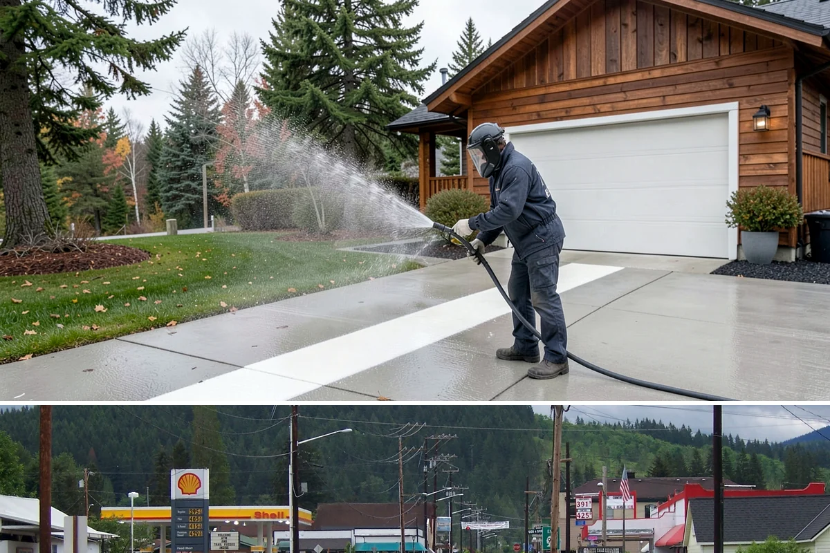 House Washing in Granite Falls, Snohomish County, WA - Late spring through early fall gives the driest windows for treatment to dwell and dry properly before the next rain.