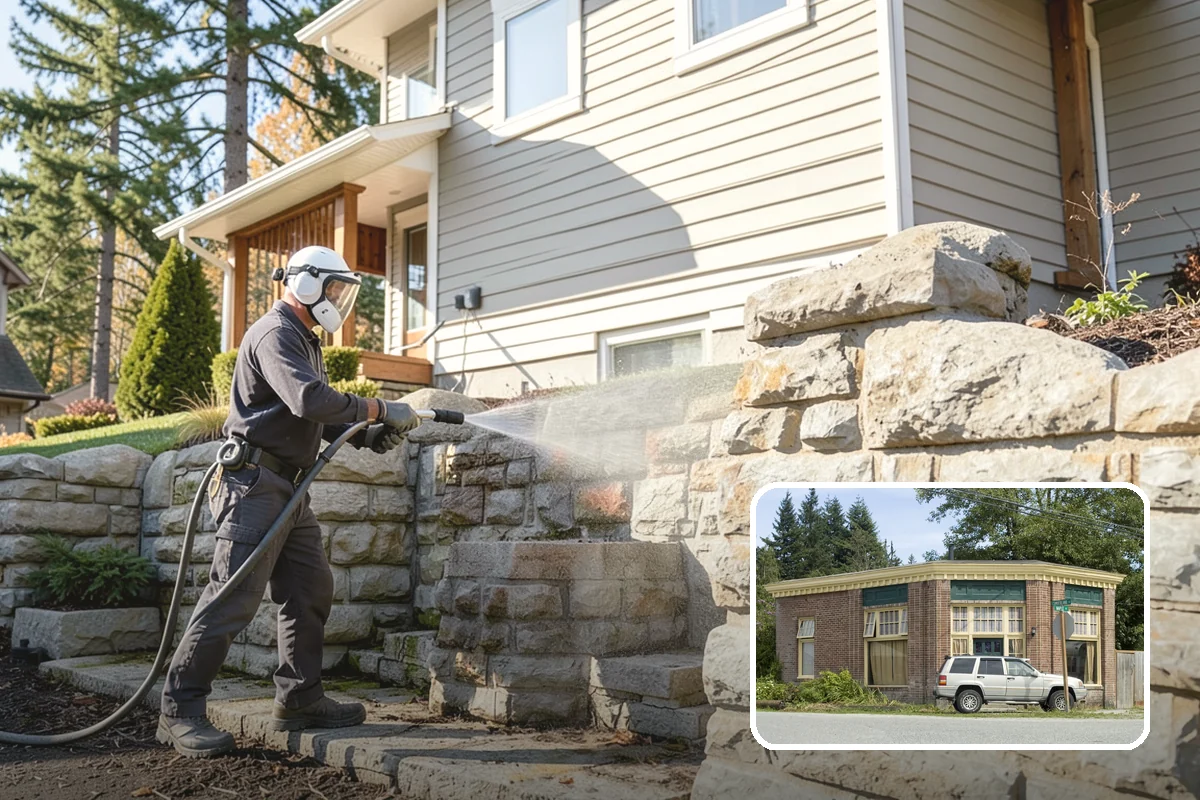 House Washing in Hamilton, Skagit County, WA - Removes the tell-tale green sheen that shade and moisture create