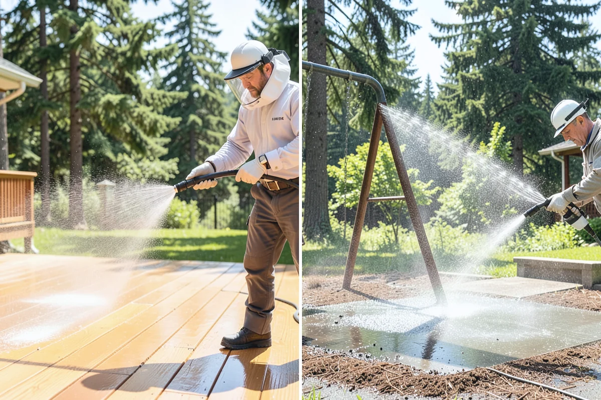 House Washing in Hamilton, Skagit County, WA - Inspect siding type and note delicate areas like vents and light fixtures